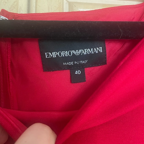 Off the shoulder red Armani dress - Picture 3 of 7